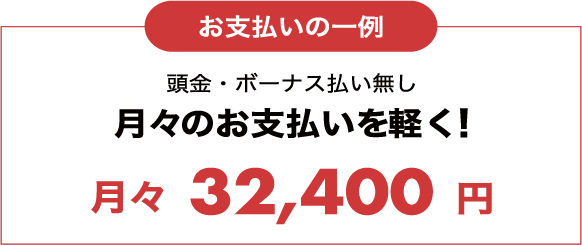 お支払いの一例