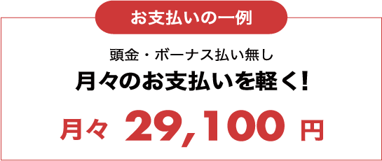 お支払いの一例